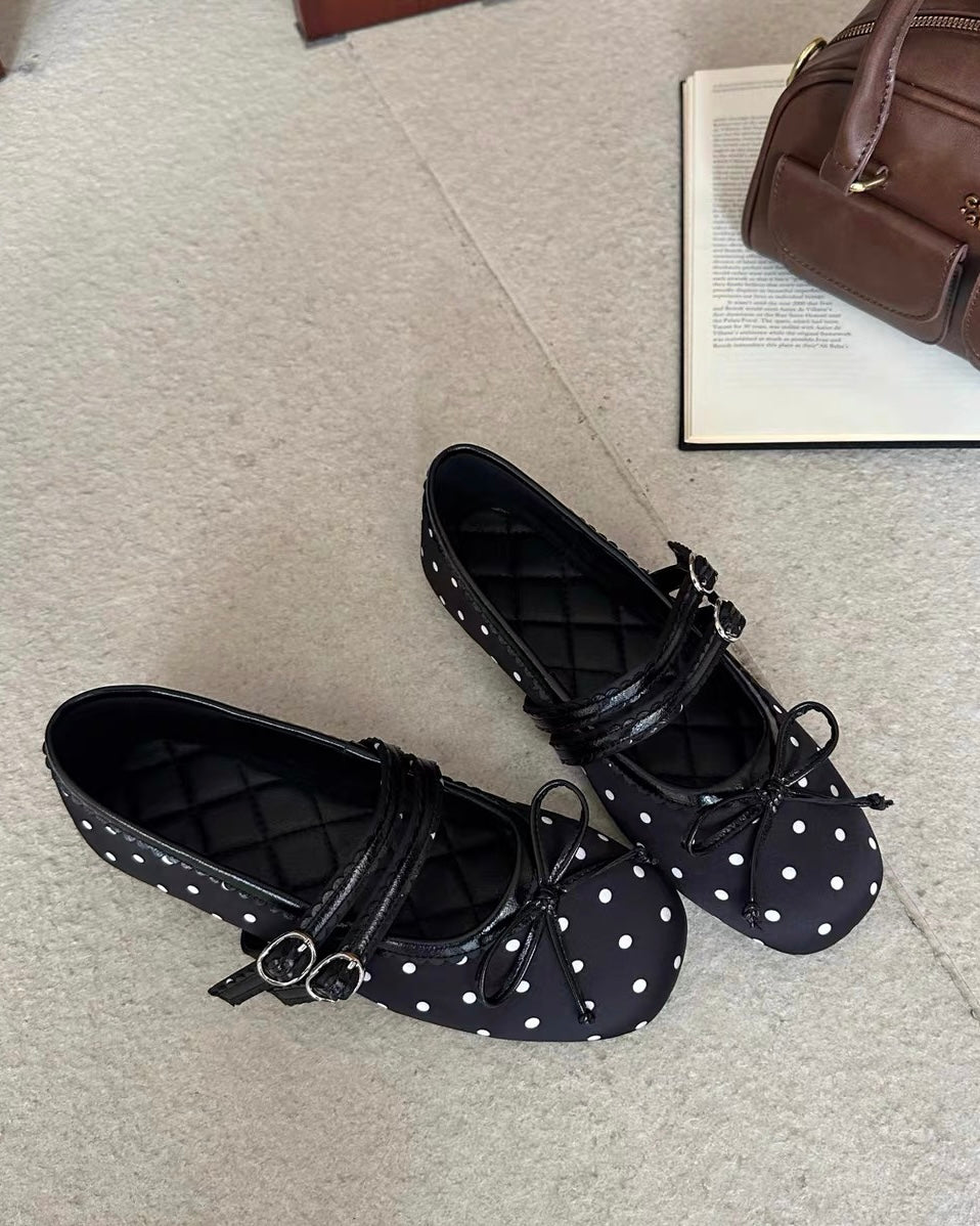 Double Strap Polka Shoes
