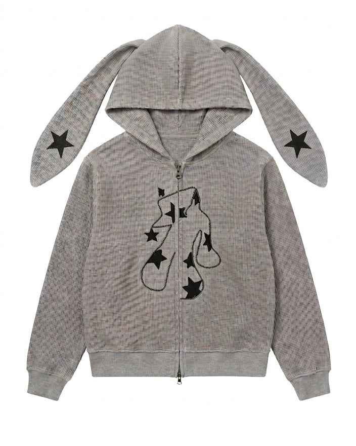 Waffle Starry Zip Parker