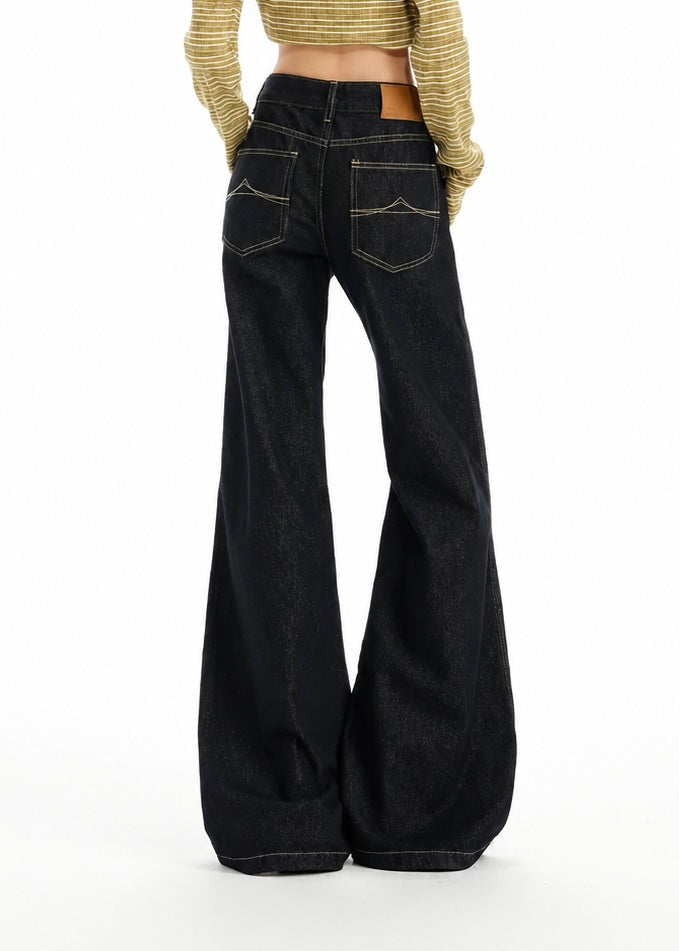 Midnight Flow Wide Denim