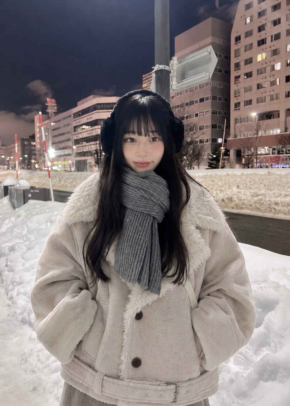 Velune Fur Belt Jacket