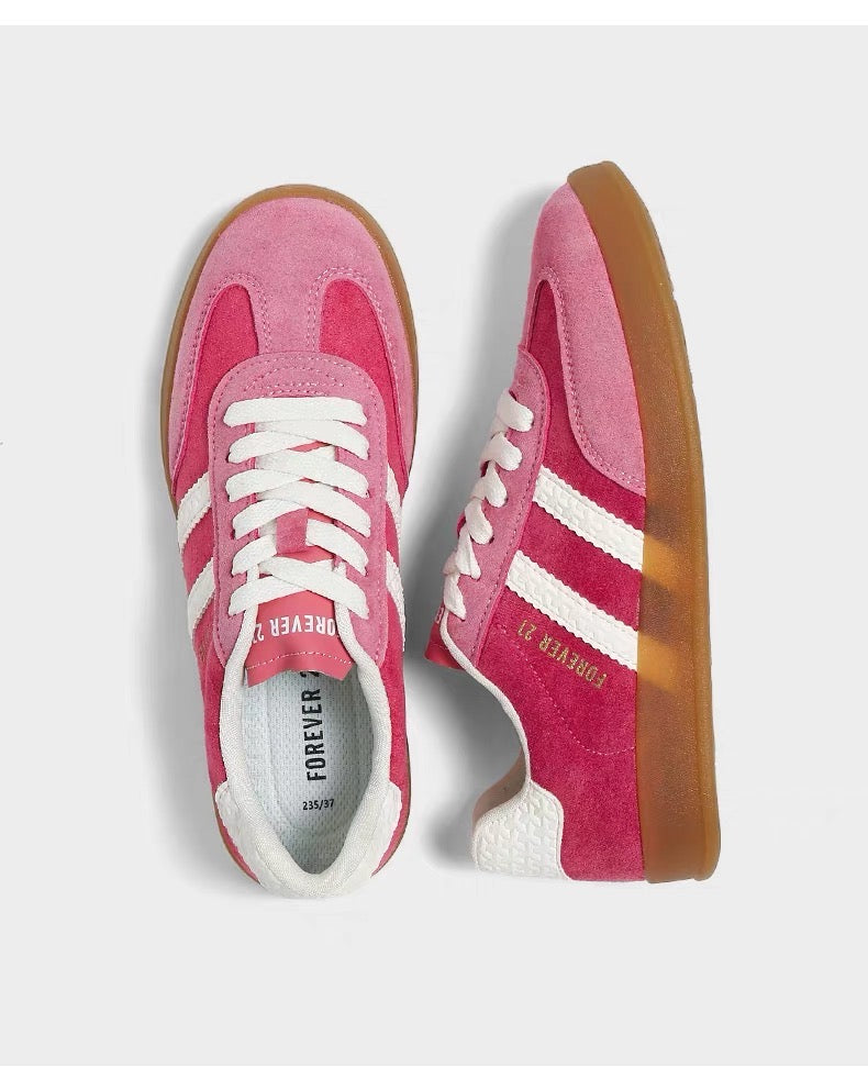 Faux Suede Low Sneakers