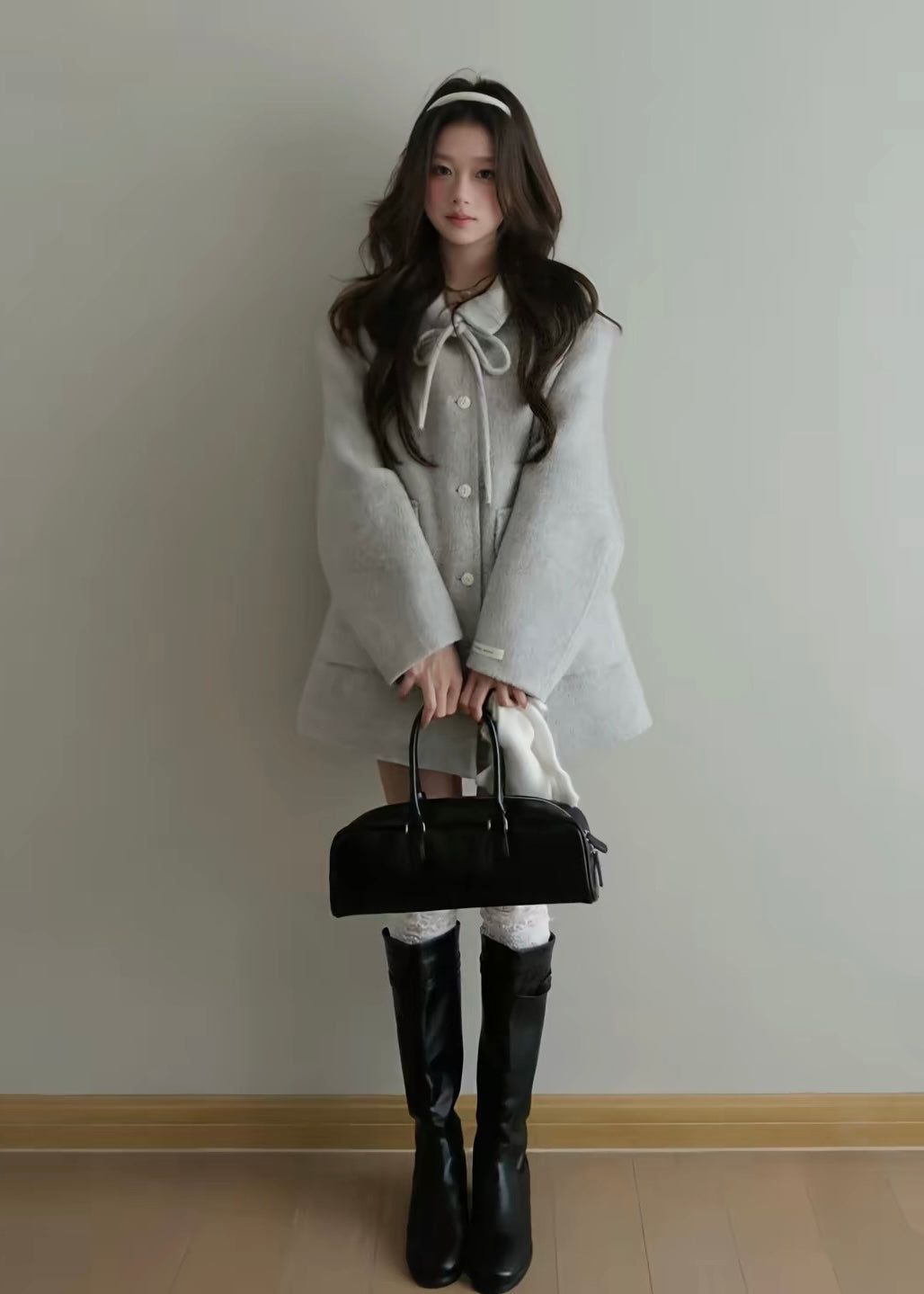 Lunelle Fur Ribbon Coat