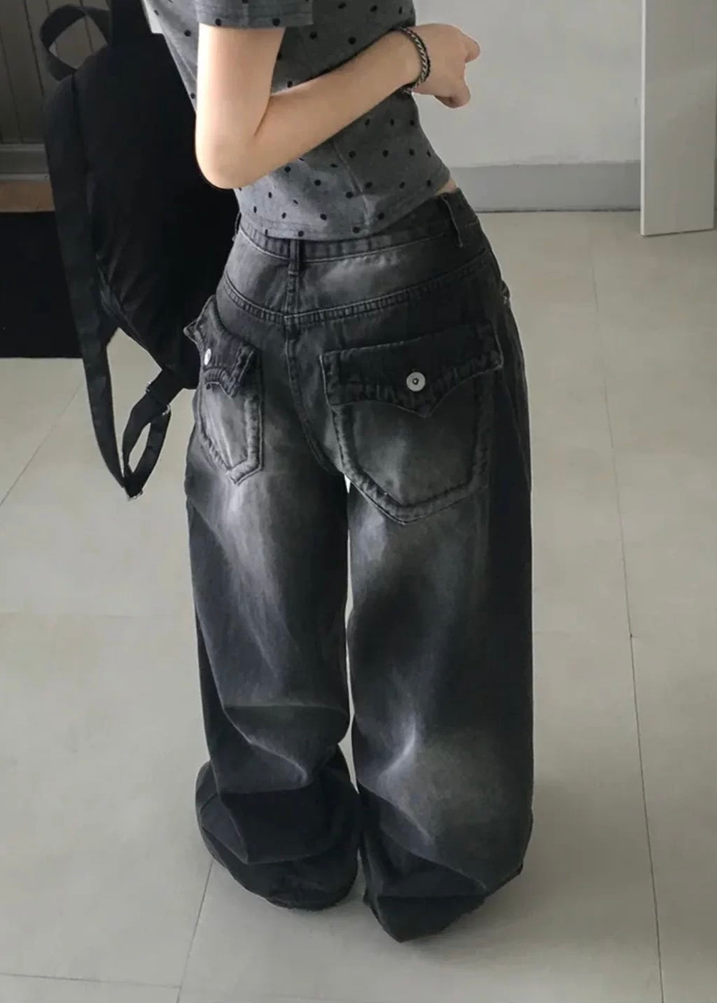 Shadow Wash Wide Denim