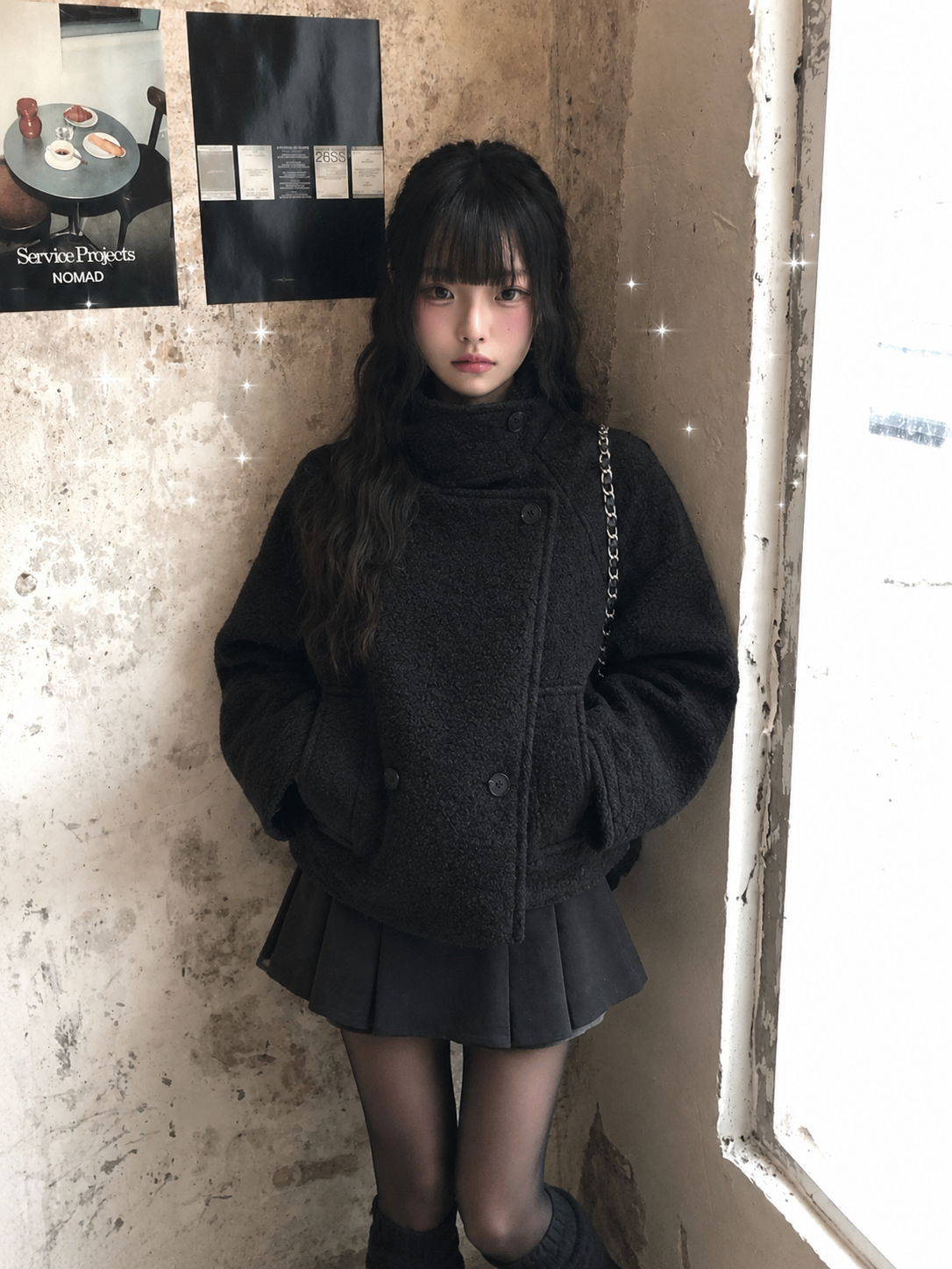 Elvane high neck coat