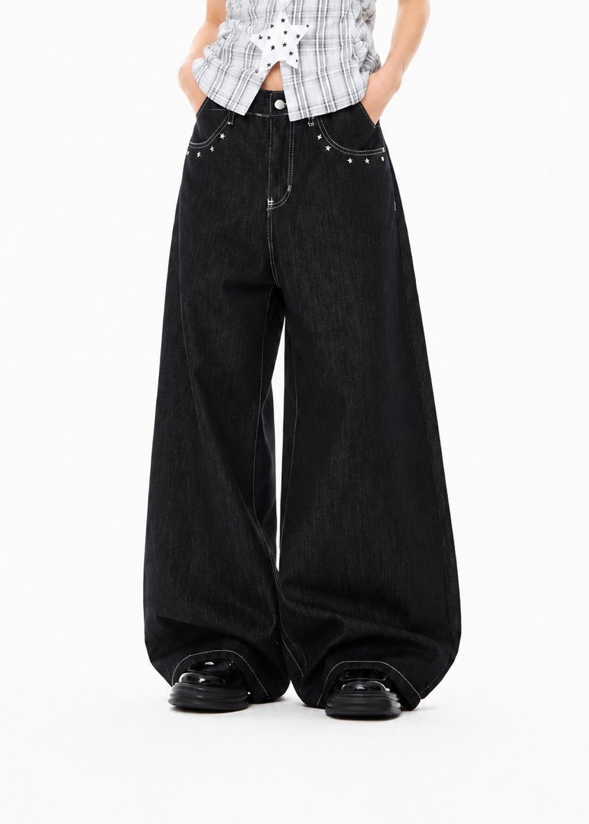 Angel Wing Wide Denim