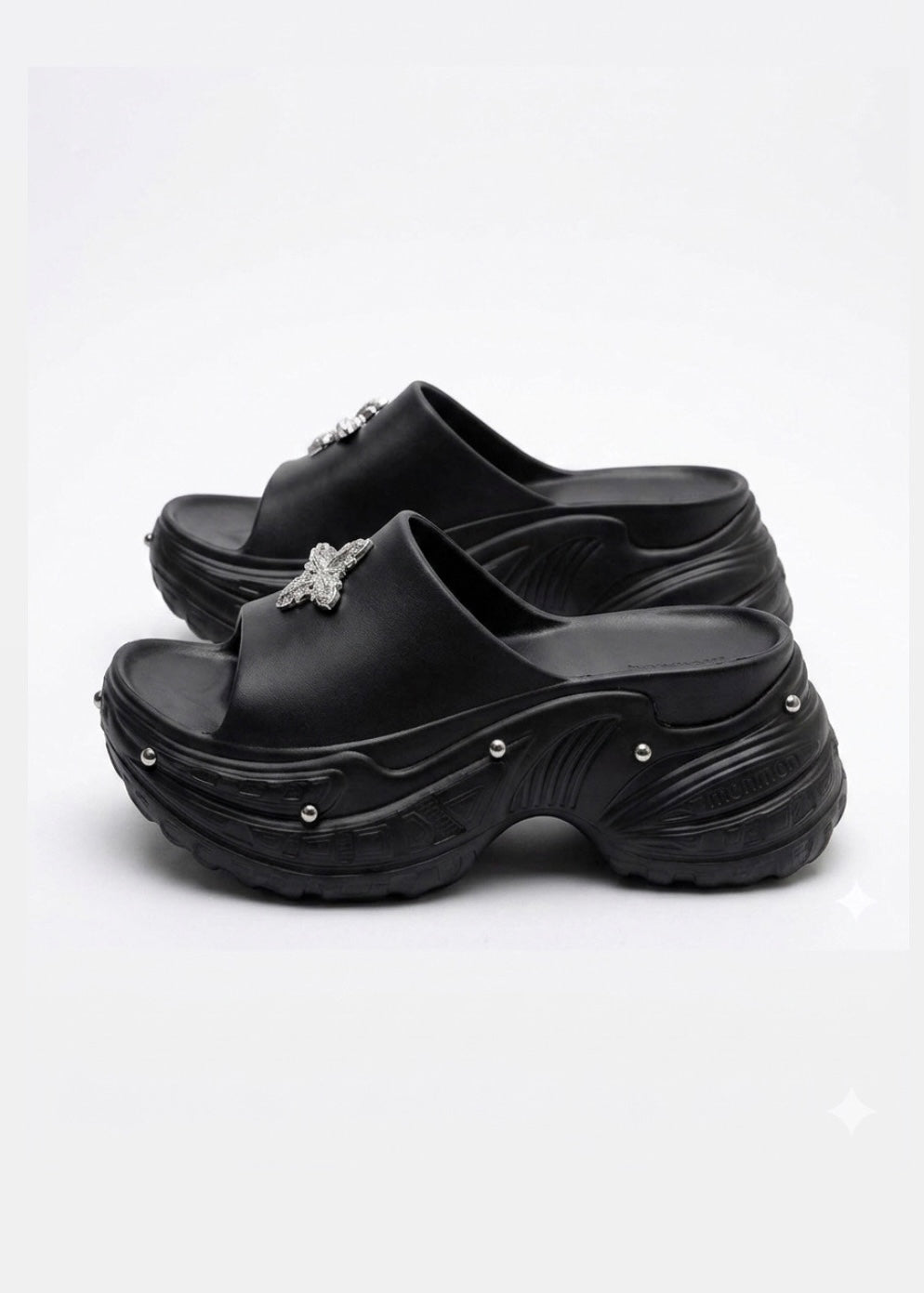 Y2K-Chrome-Butterfly Sandals +8cm