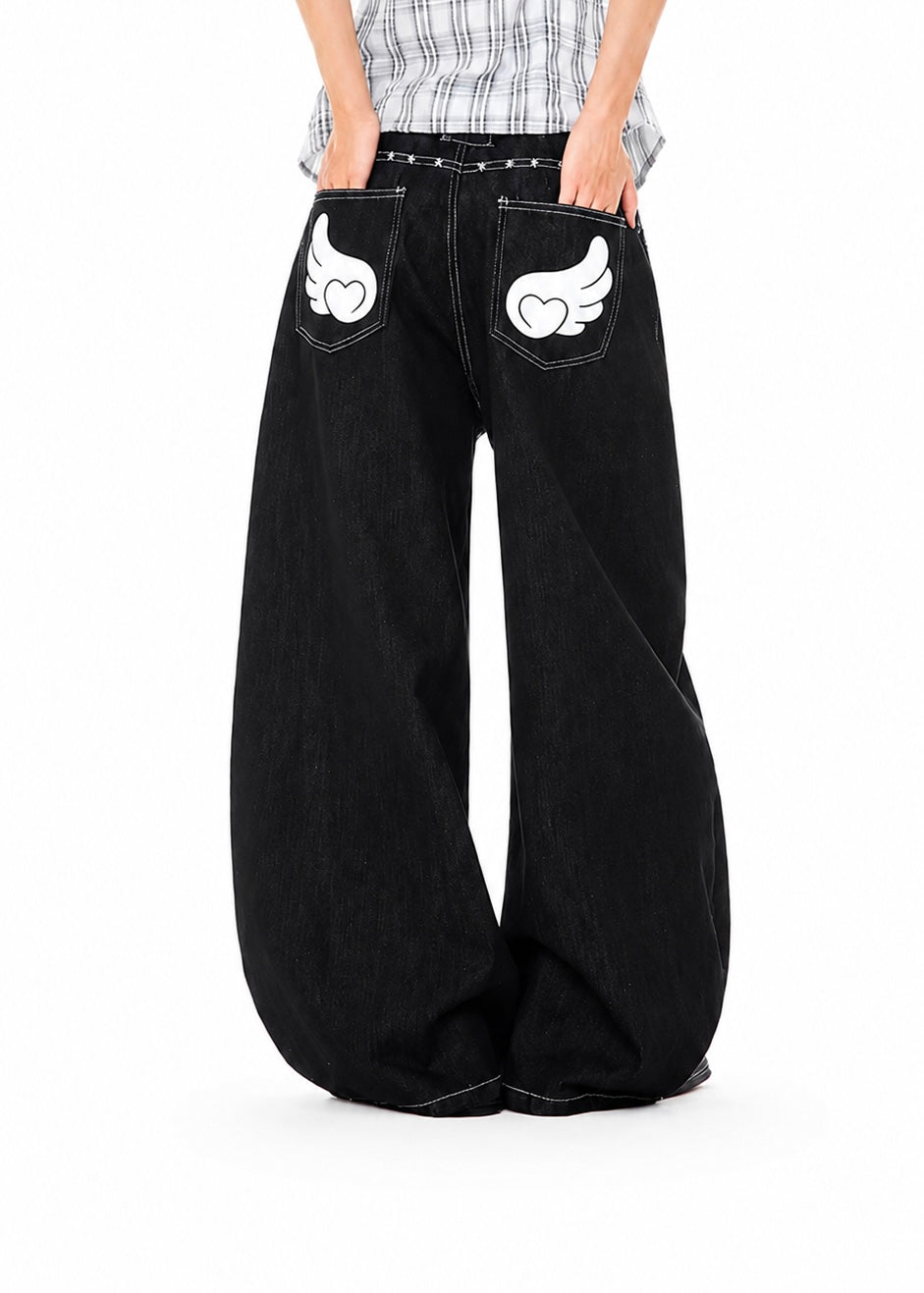 Angel Wing Wide Denim
