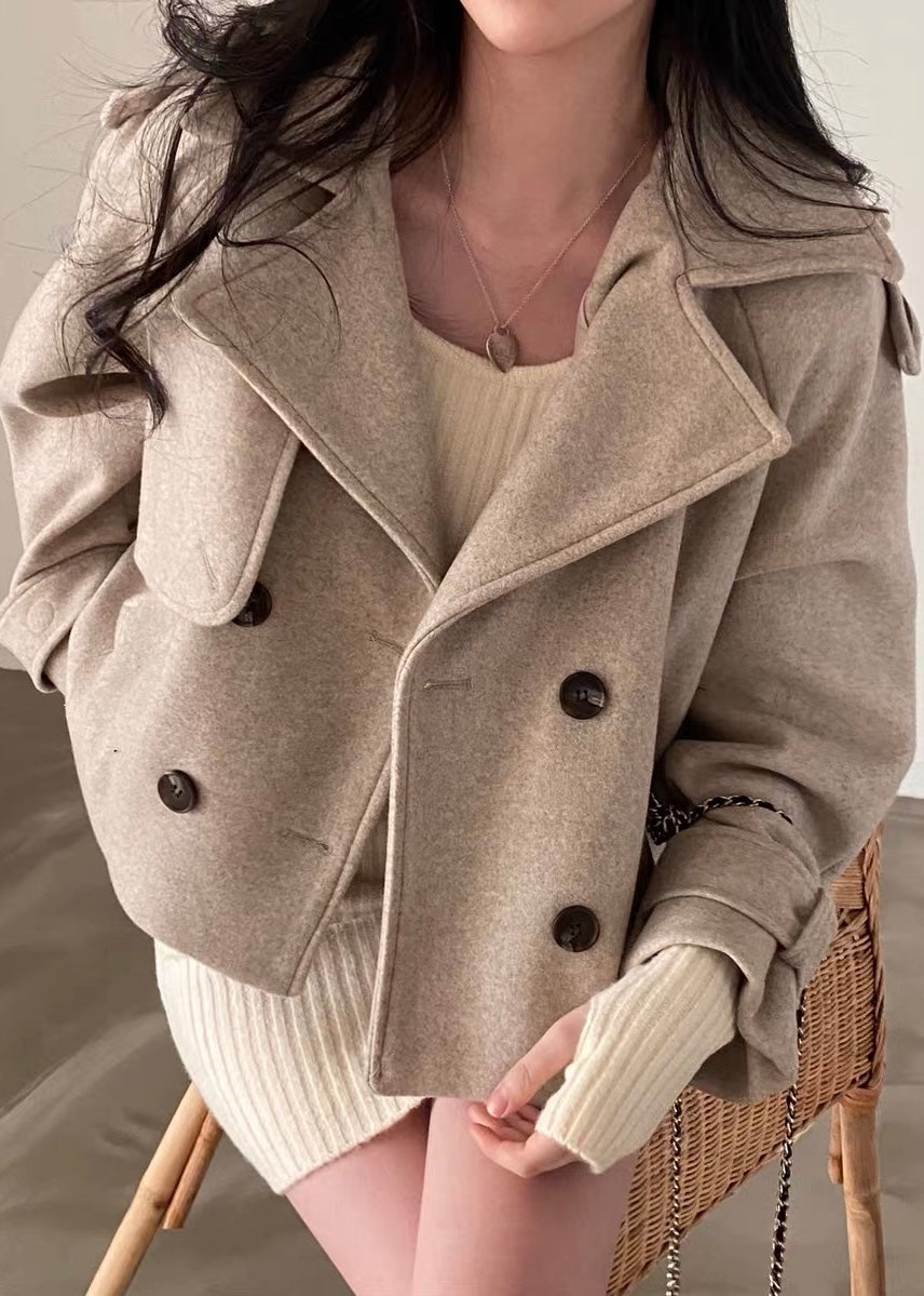 Noir Cropped Pea Coat
