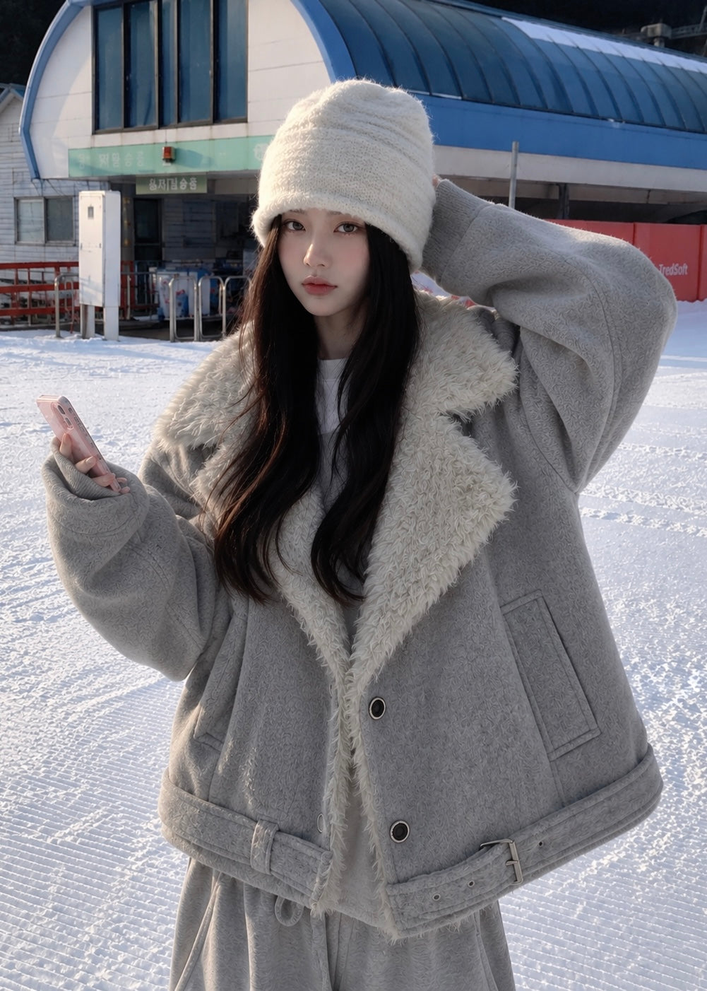 Velune Fur Belt Jacket