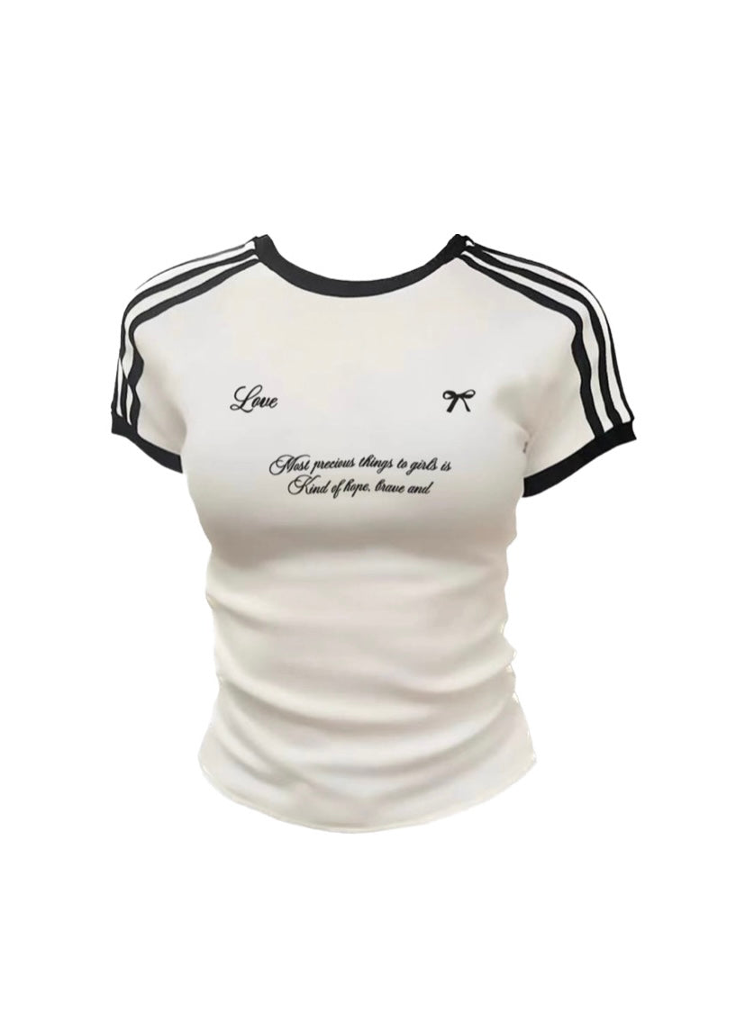 Love Ribbon Line Tシャツ