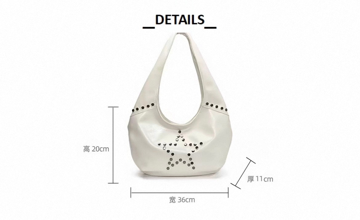 Star Stud Hobo Bag