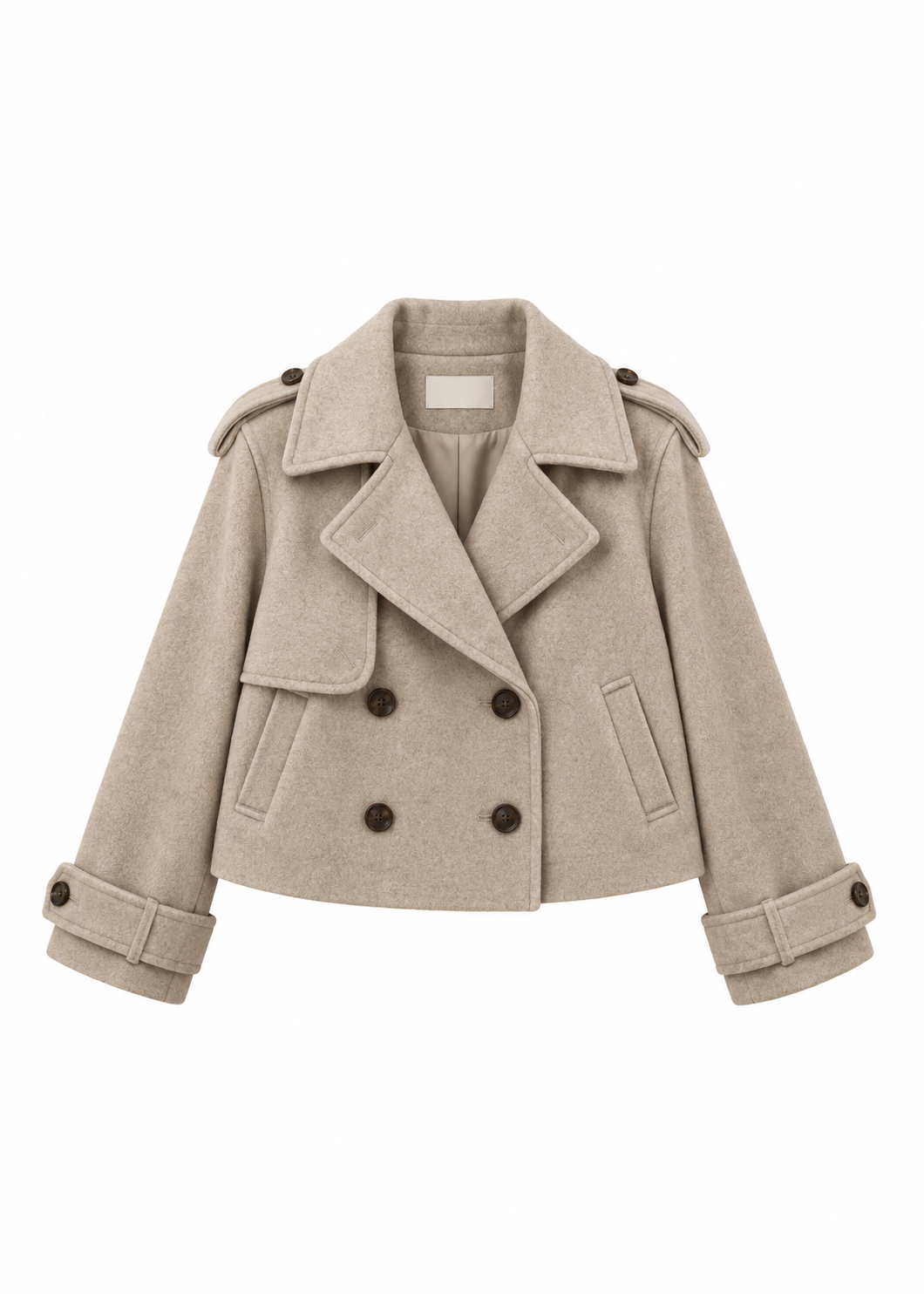 Noir Cropped Pea Coat