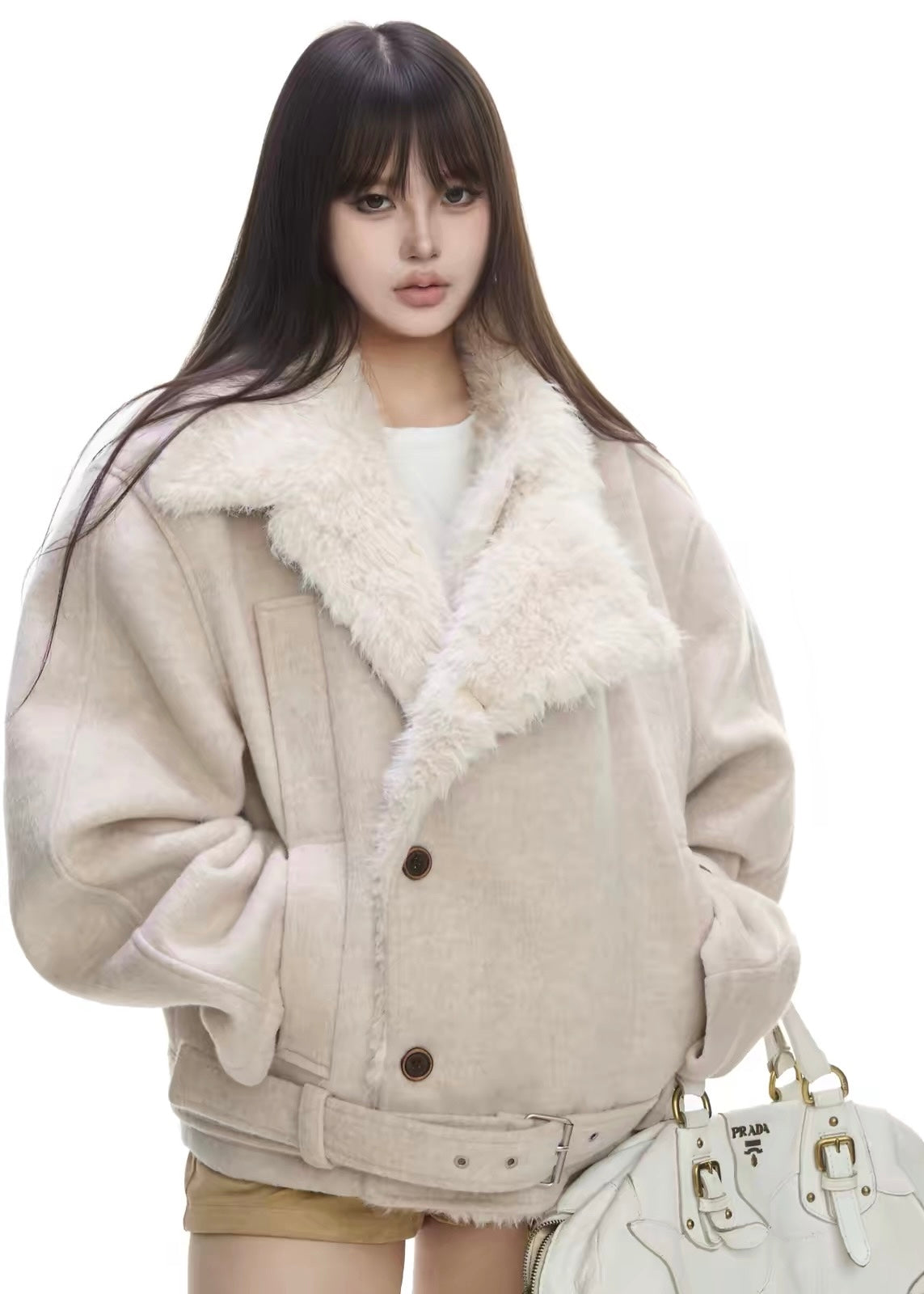 Velune Fur Belt Jacket