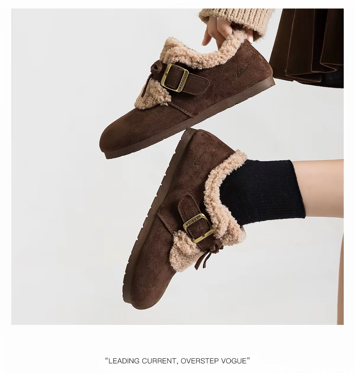 Mellow Buckle Fur Shoes