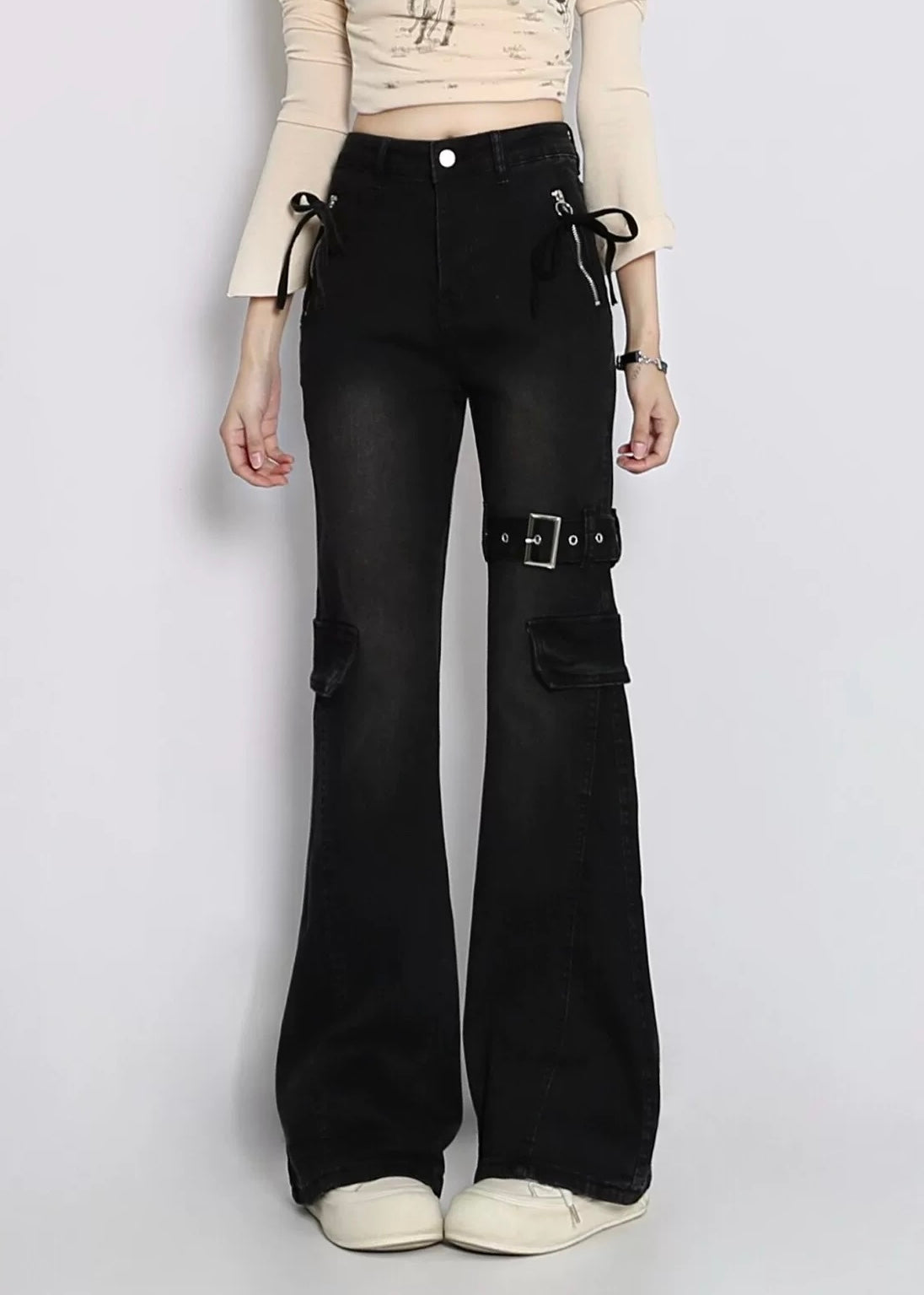 Rogue Side-Lace Cargo Denim