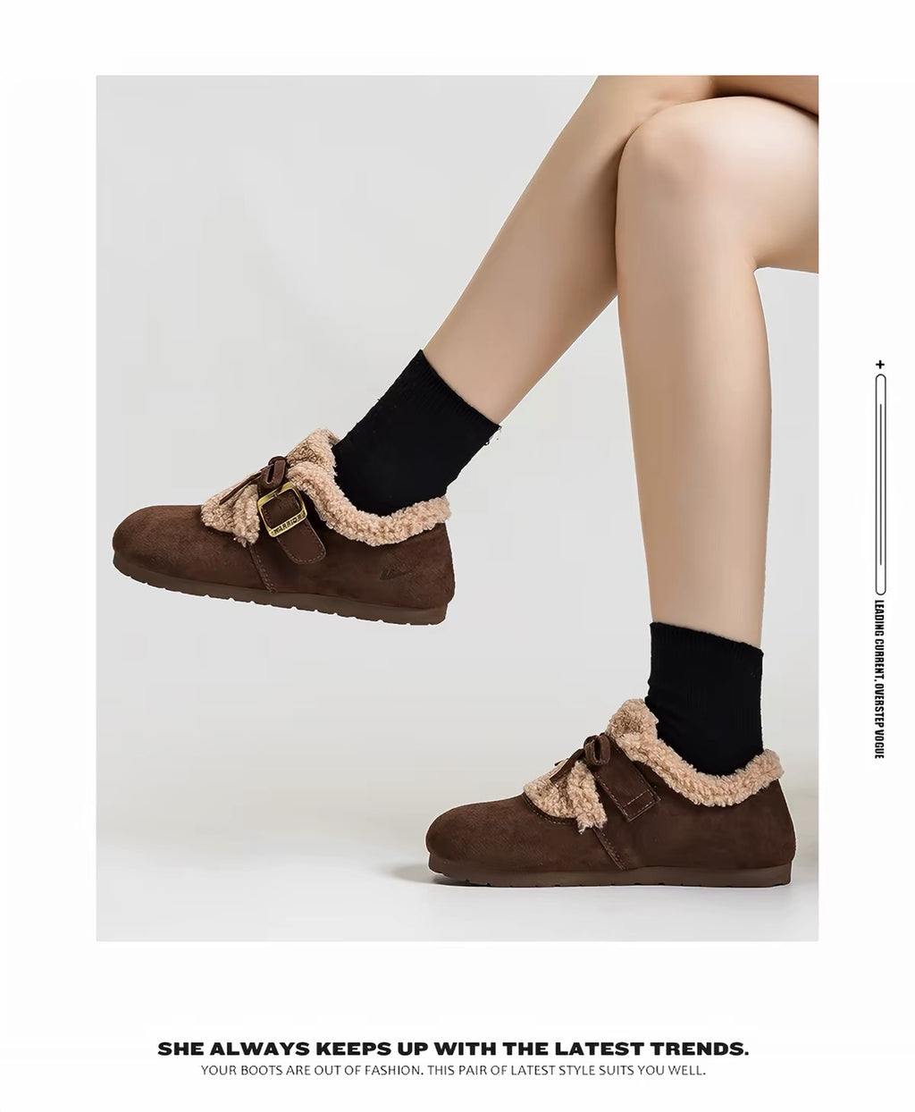 Mellow Buckle Fur Shoes