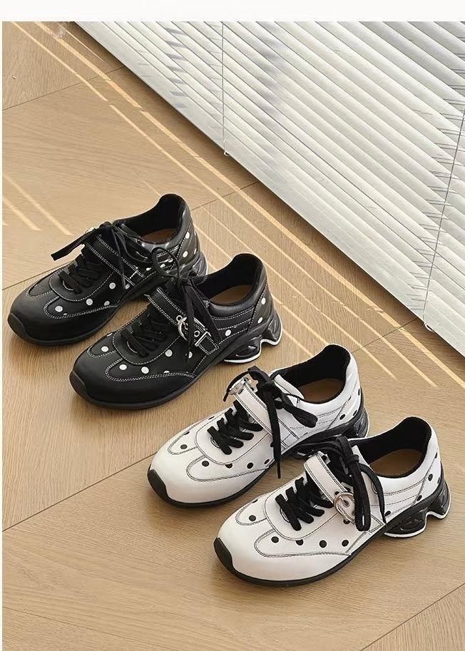 Polka Buckle Sneakers