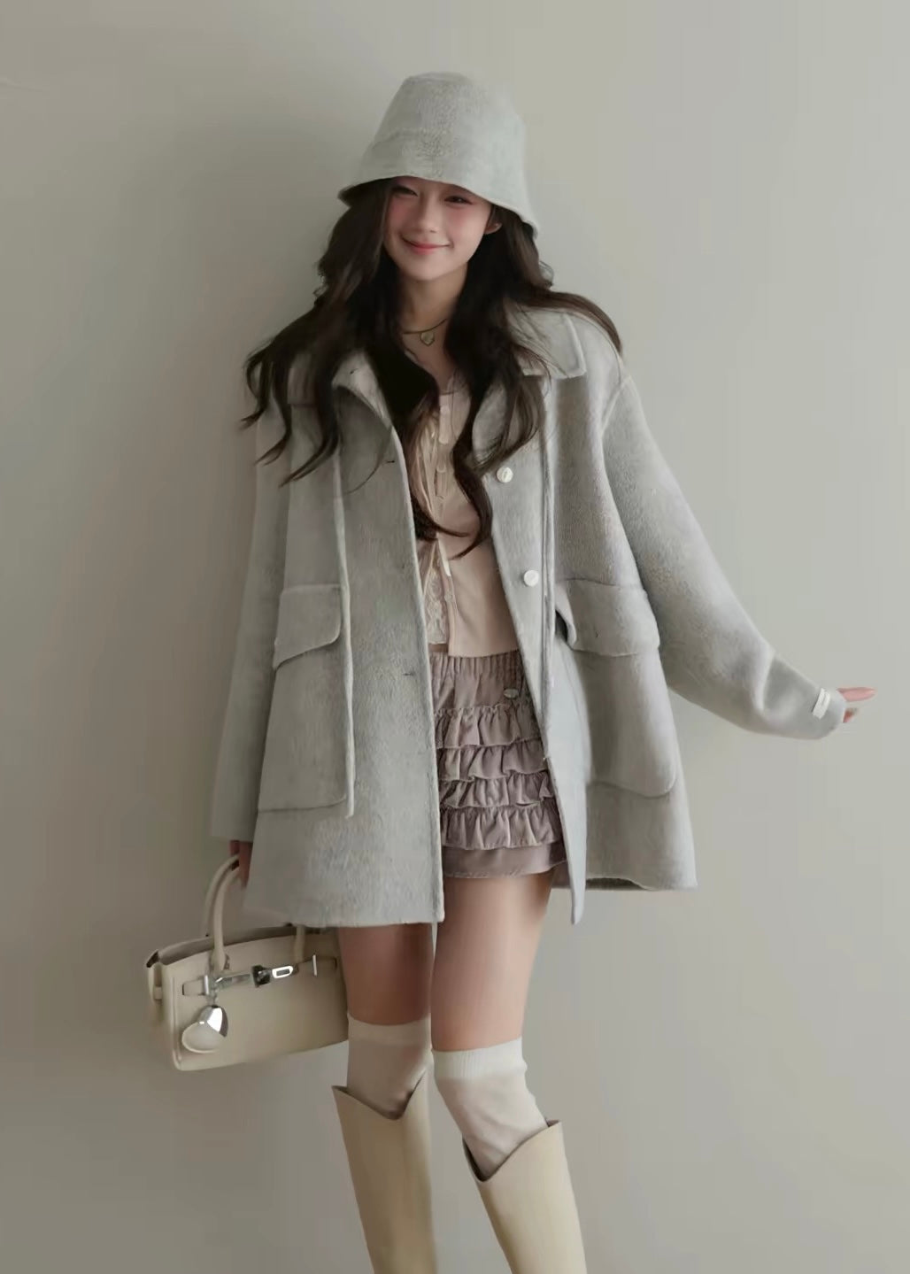 Lunelle Fur Ribbon Coat