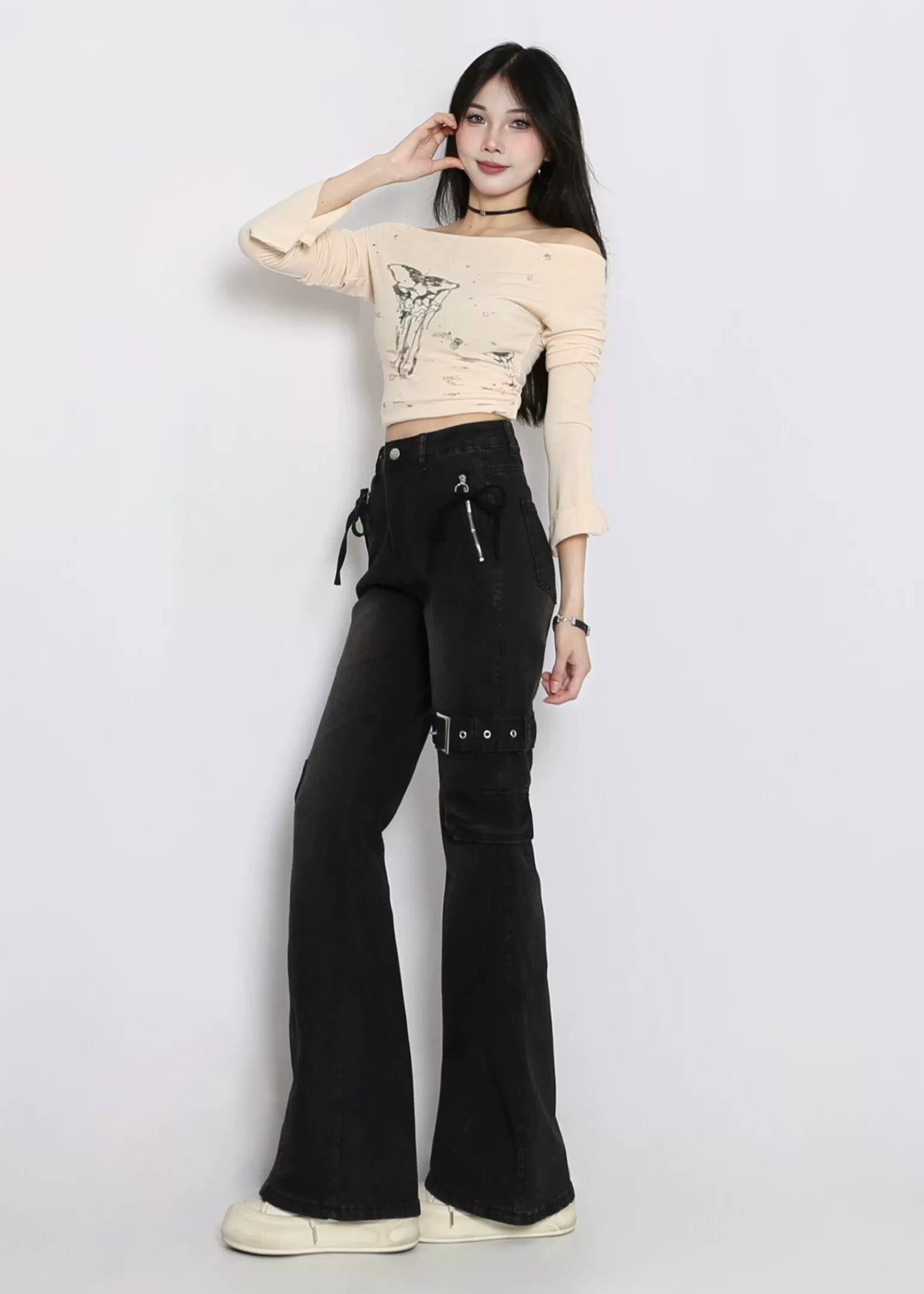 Rogue Side-Lace Cargo Denim