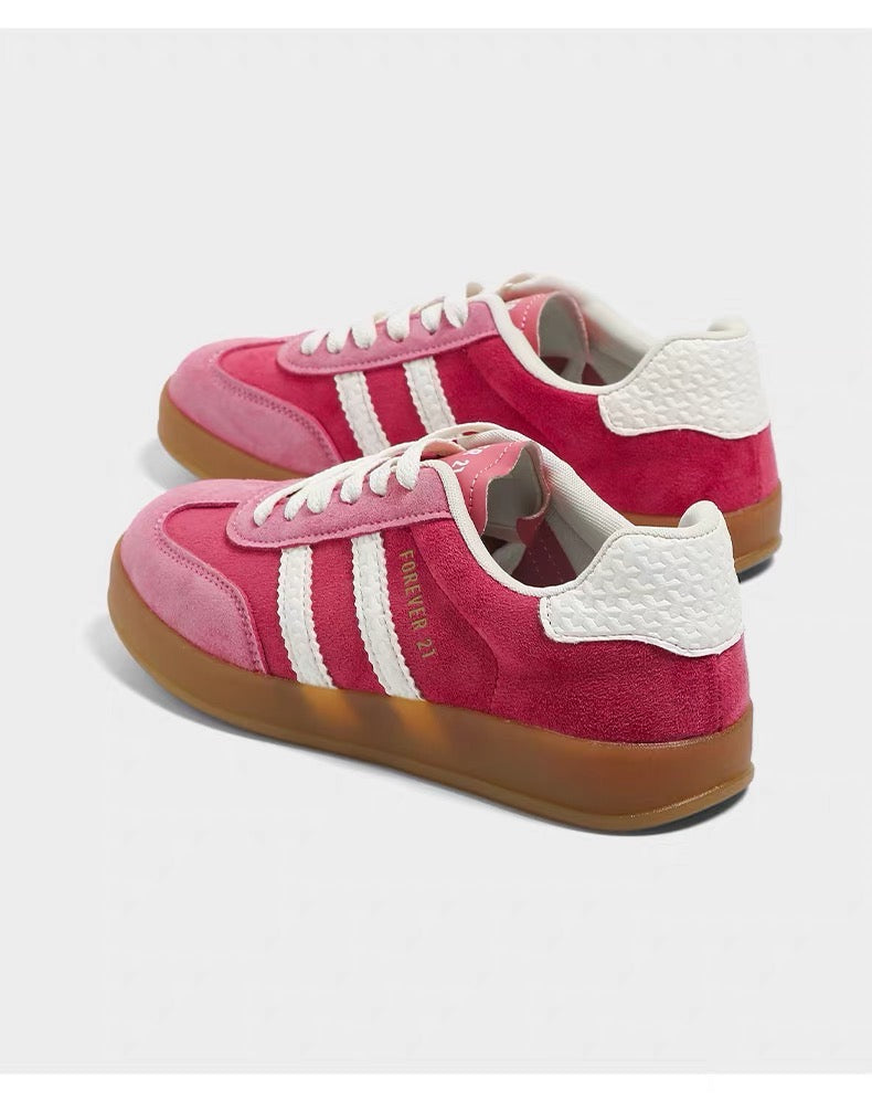 Faux Suede Low Sneakers