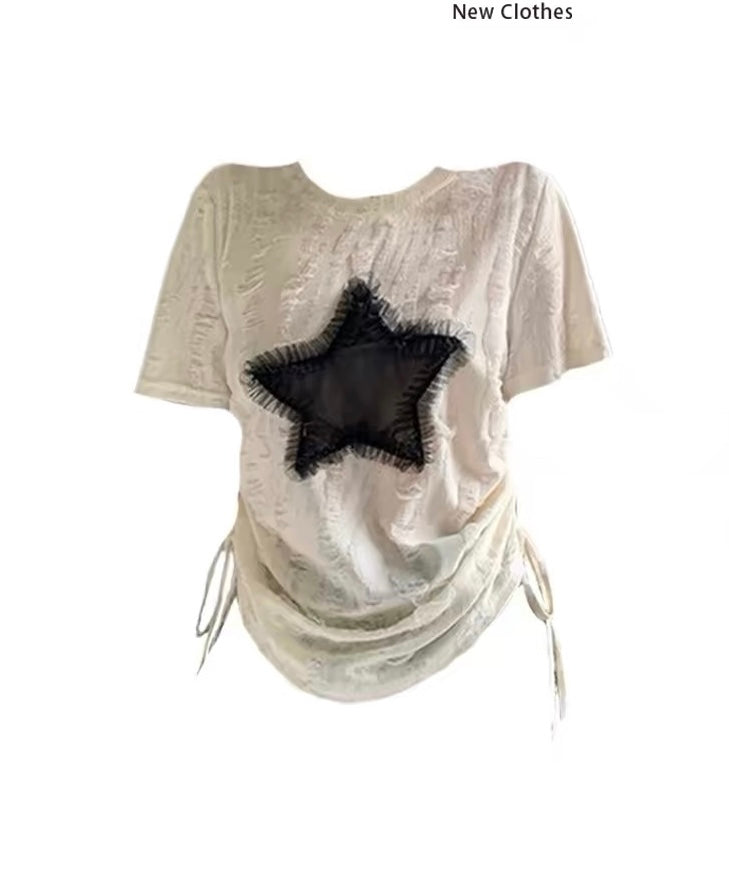 Star-Struck Ruched Tシャツ