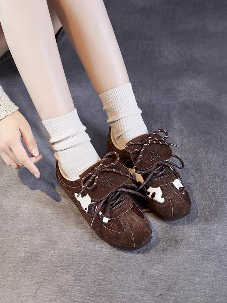Chocolate Cowhide Sneakers