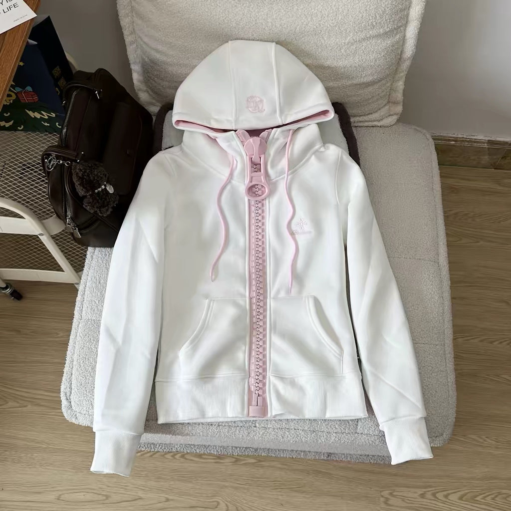 Aveline Contrast Zip Hoodie