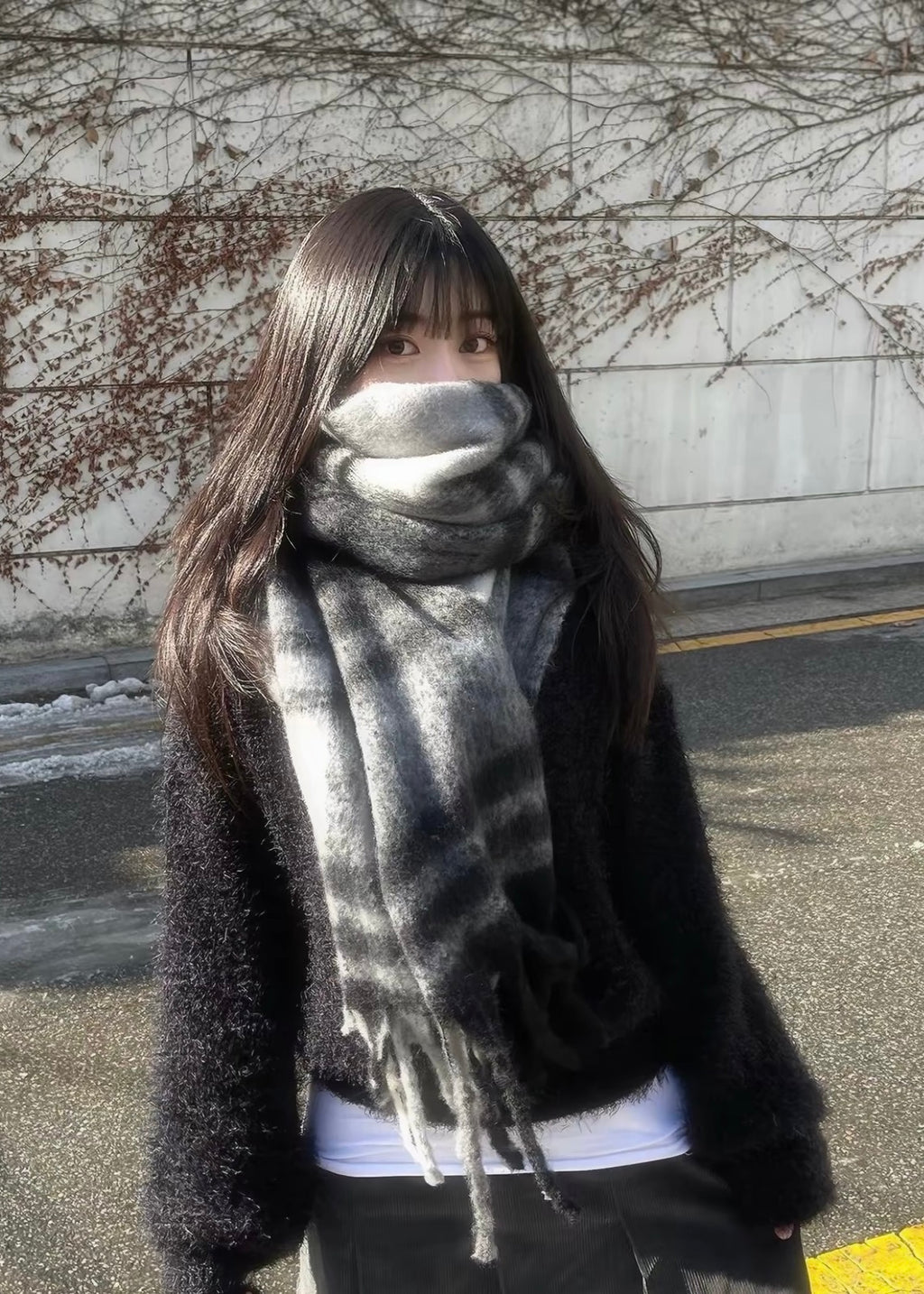 Cloudy Check Muffler