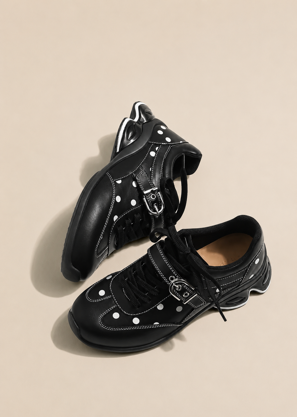 Polka Buckle Sneakers