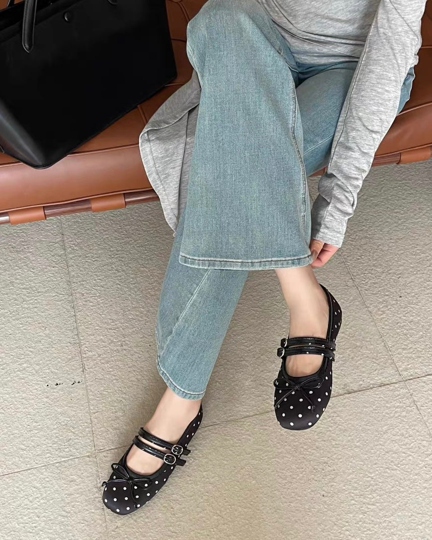Double Strap Polka Shoes