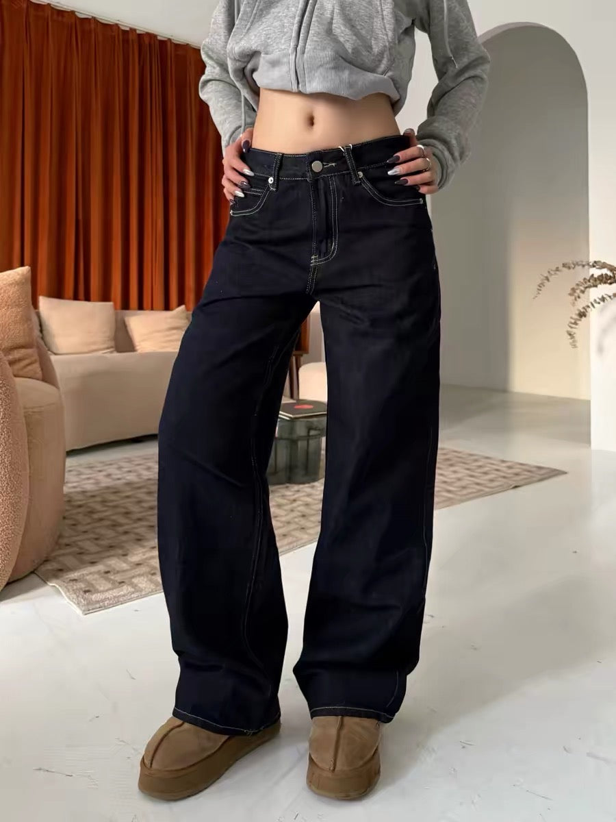 Spot & Bow Wide-Leg Jeans