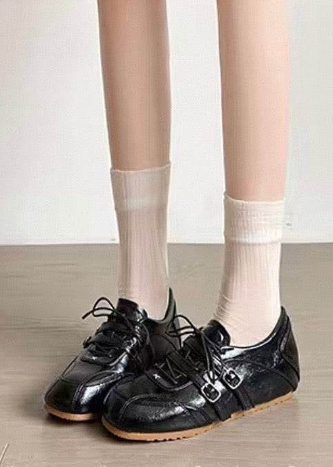 Twin Buckle Lace Sneakers