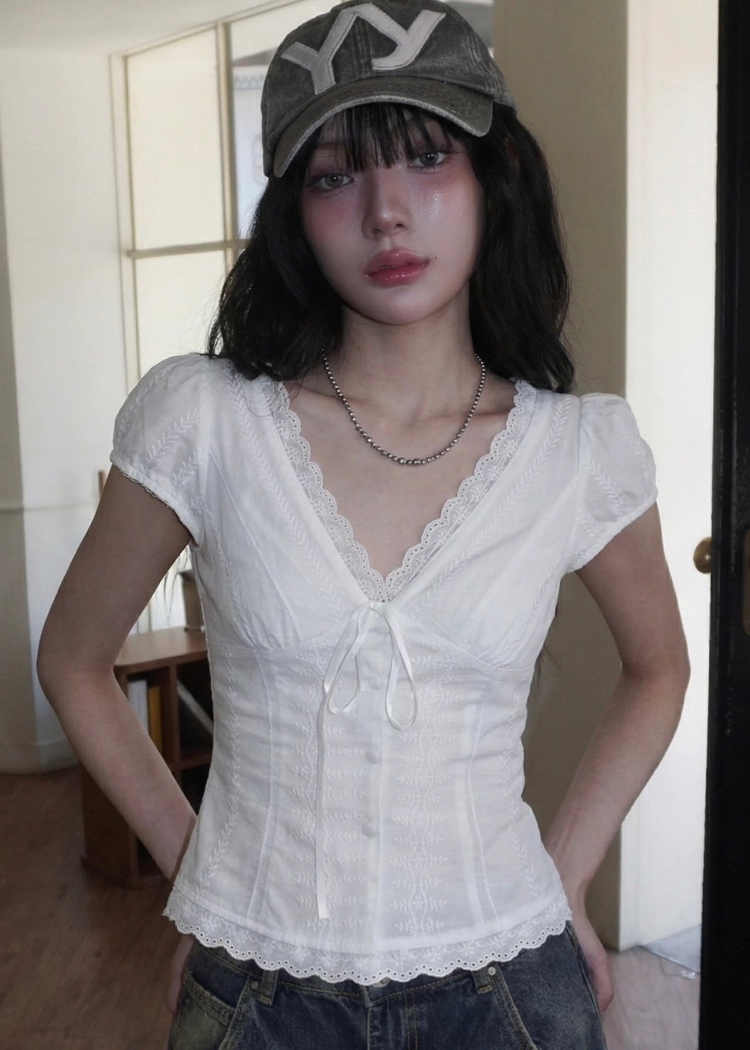 Lace Corset Blouse