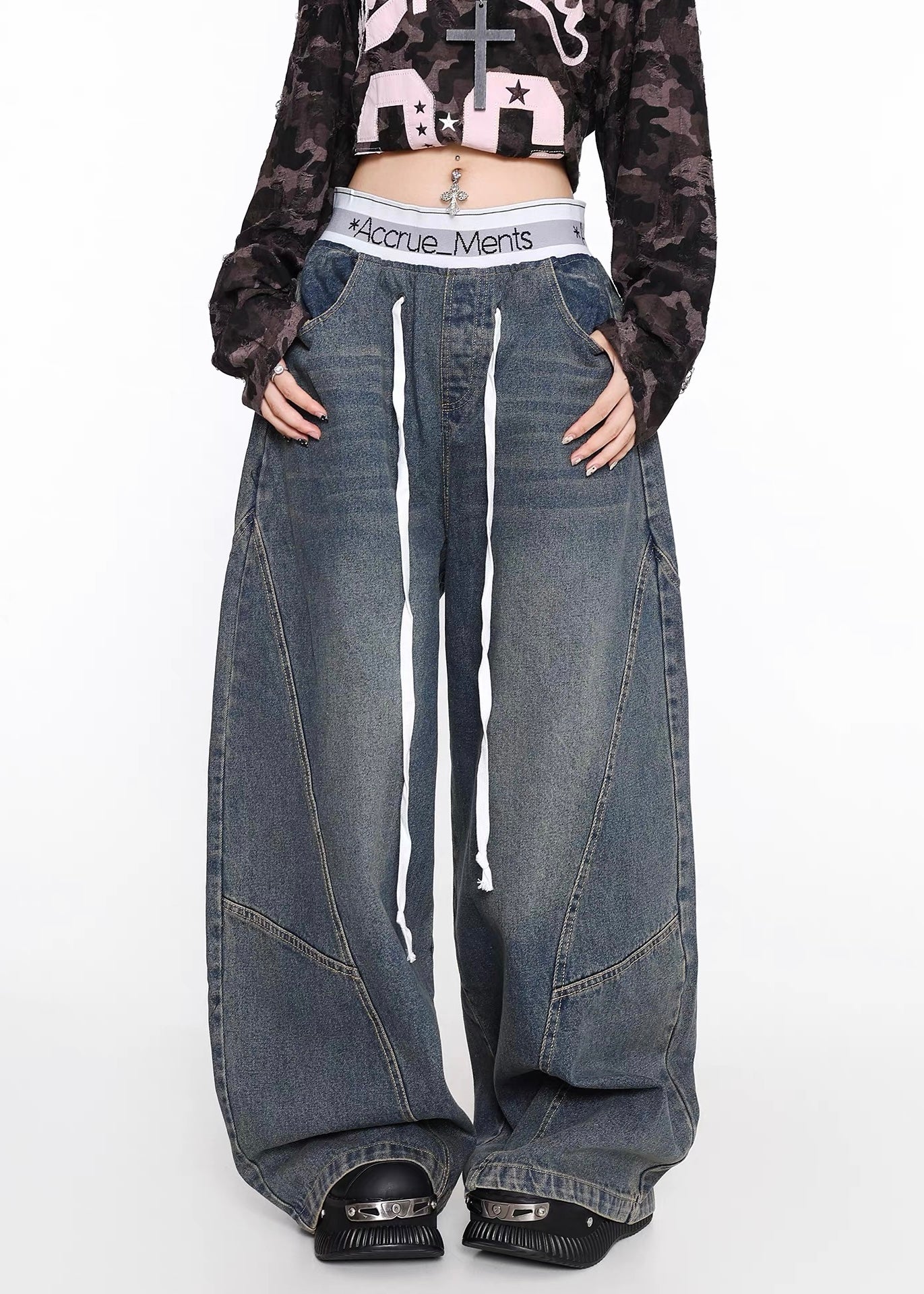 Street Bloom Wide Denim