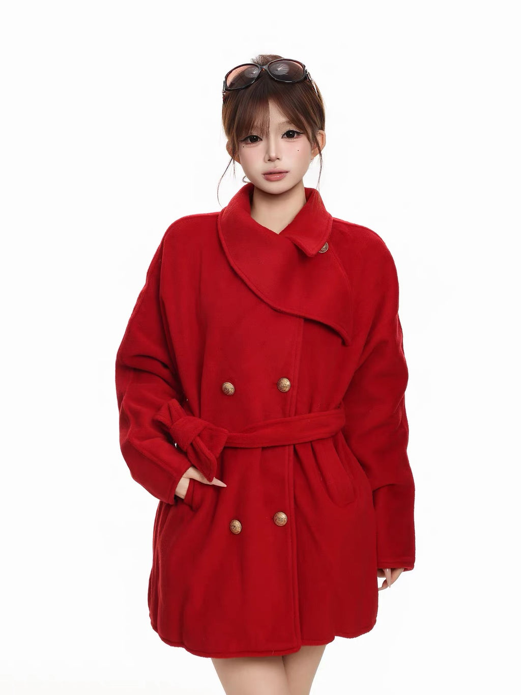 Velisse Belted Double Coat