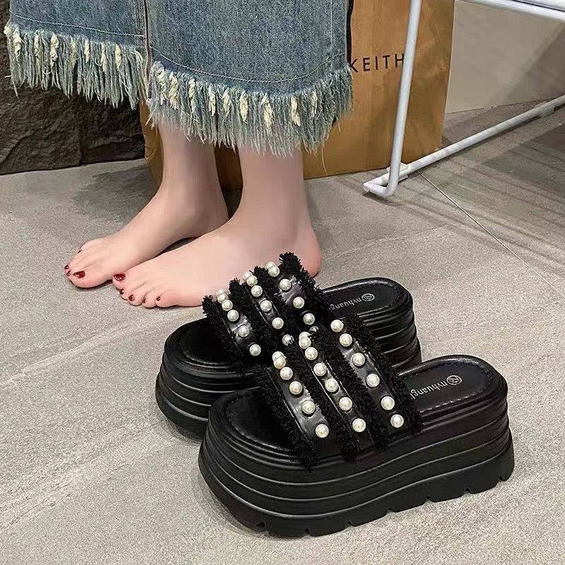 Pearl Glow Sandals +8cm