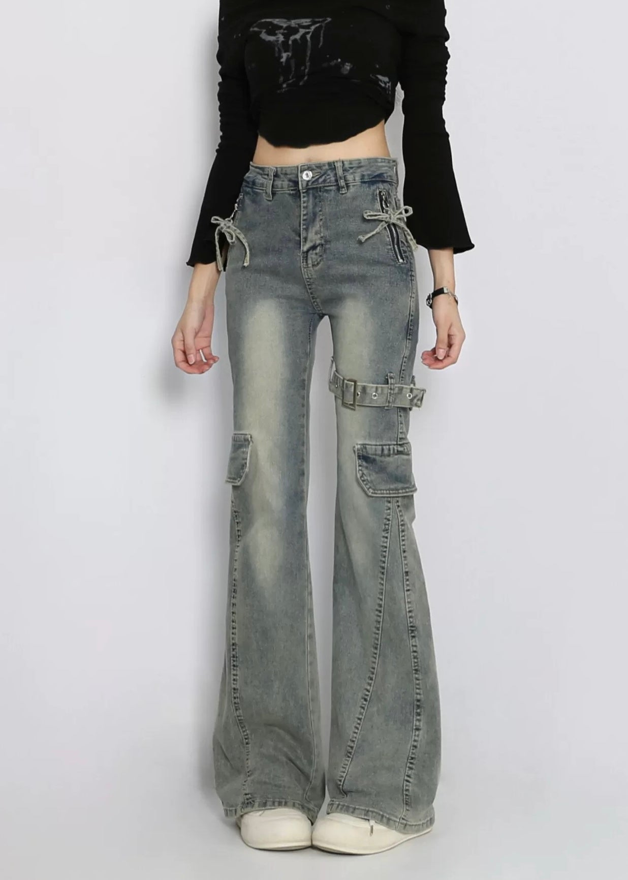 Rogue Side-Lace Cargo Denim