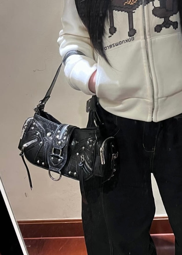 Y2K dark チェインショルダーバッグ