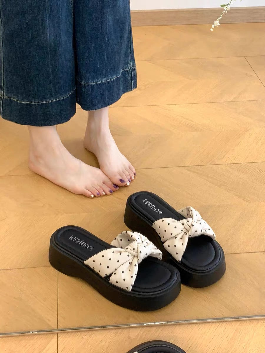 Daisy Dot Ribbon Sandals