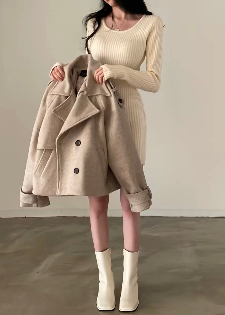 Noir Cropped Pea Coat