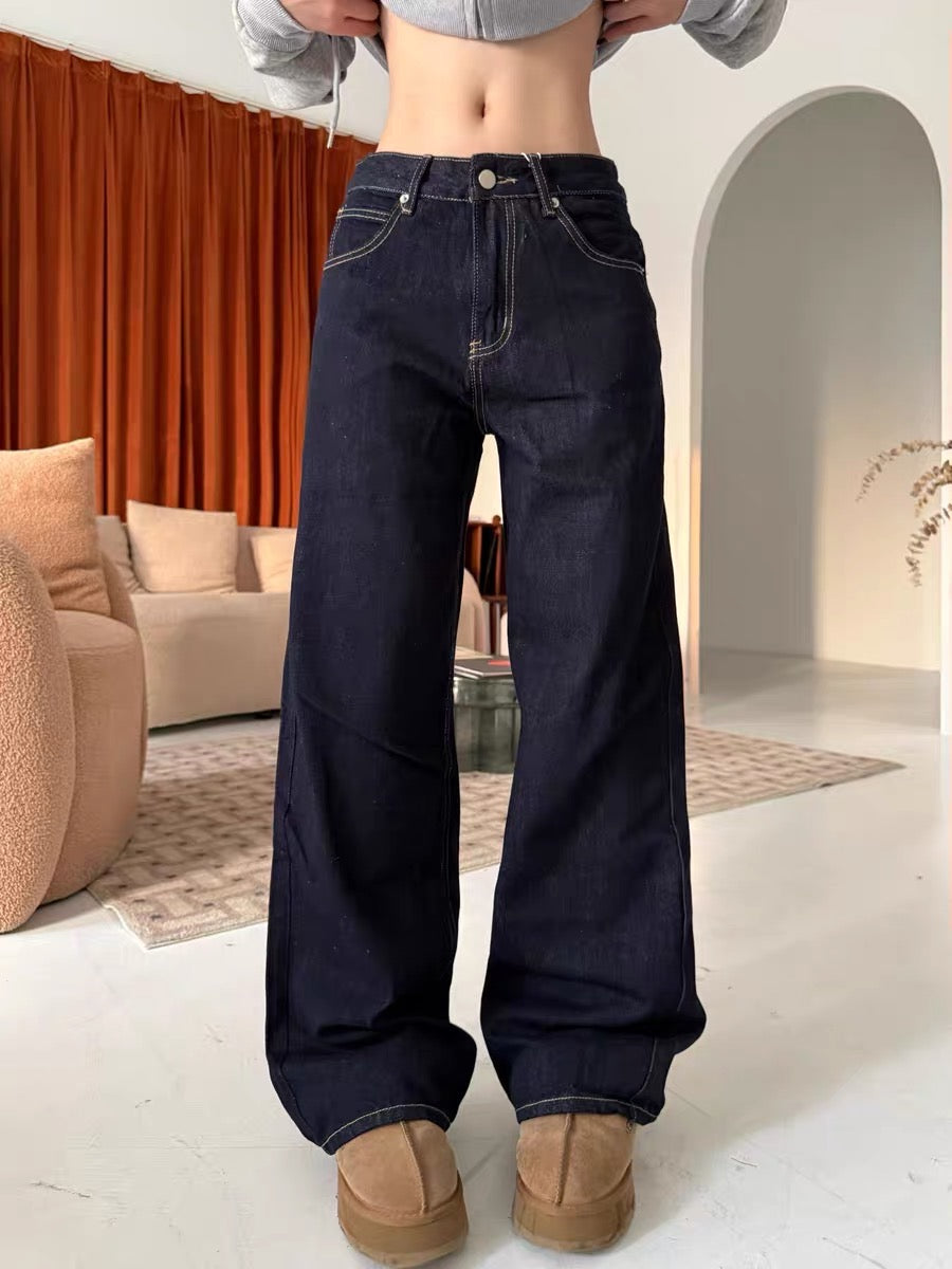 Spot & Bow Wide-Leg Jeans