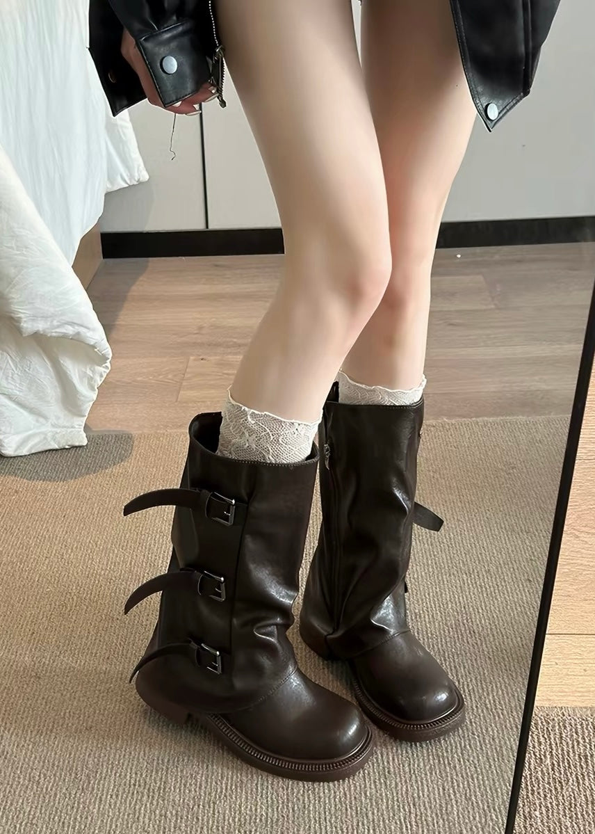 Triple Belt Rider Boots