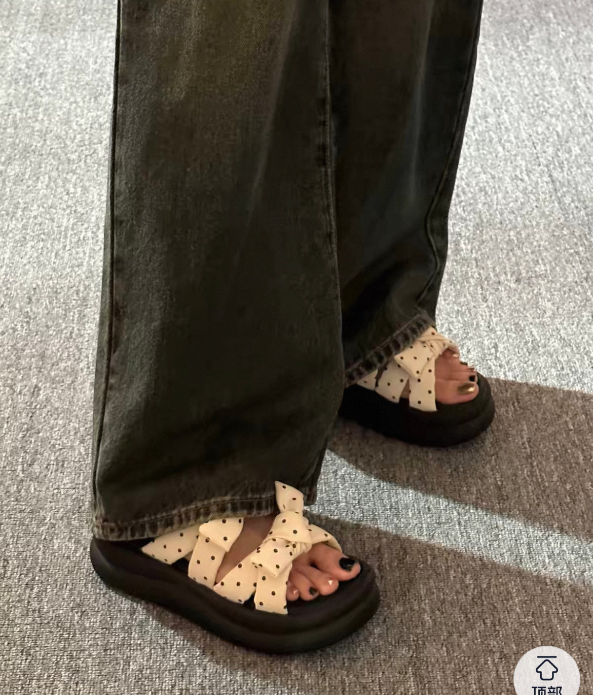 Polka Knot Sandals