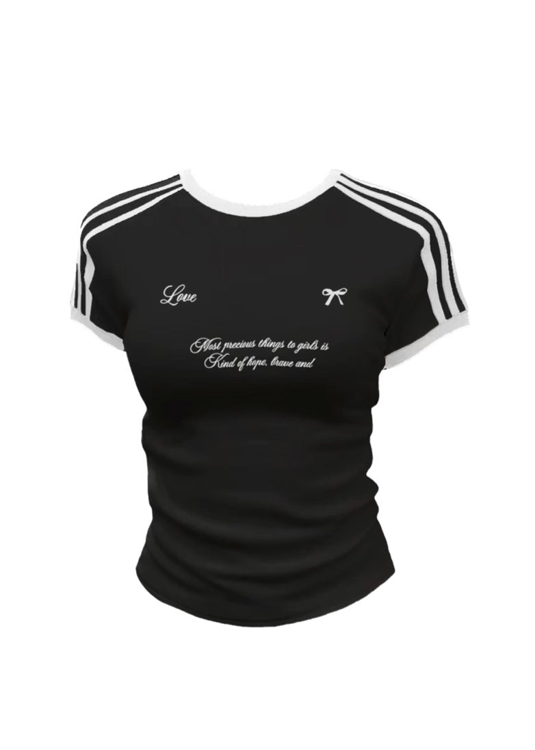 Love Ribbon Line Tシャツ