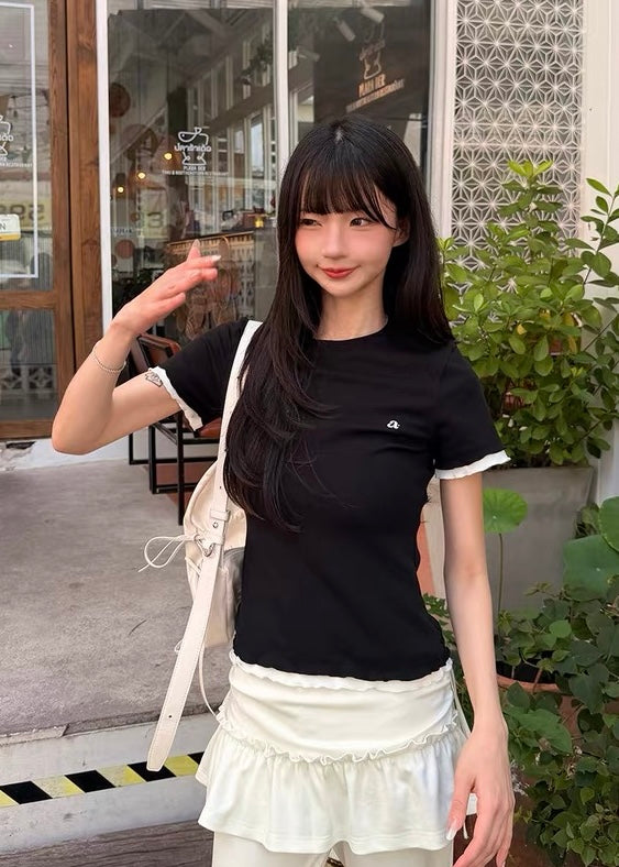 Étoile Sheer Trim T-シャツ