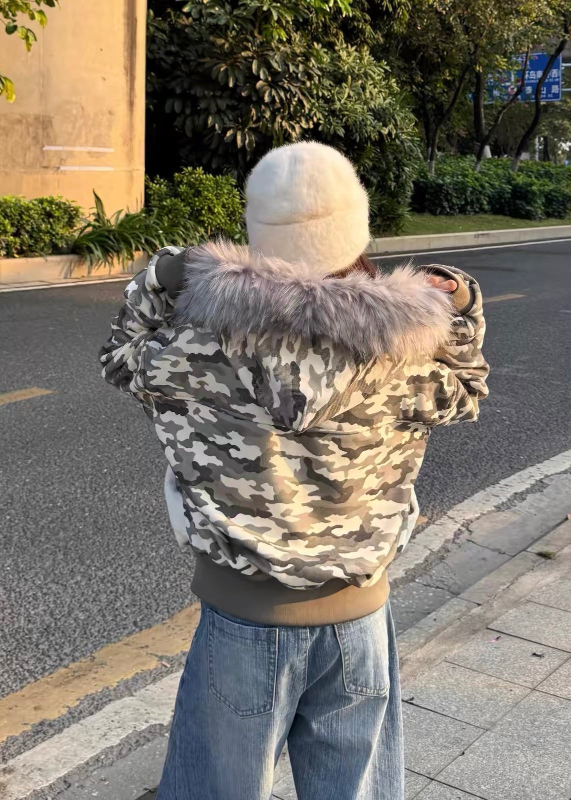 Frost Camo Fur Jacket