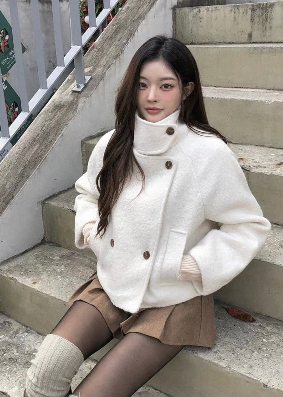 Elvane high neck coat