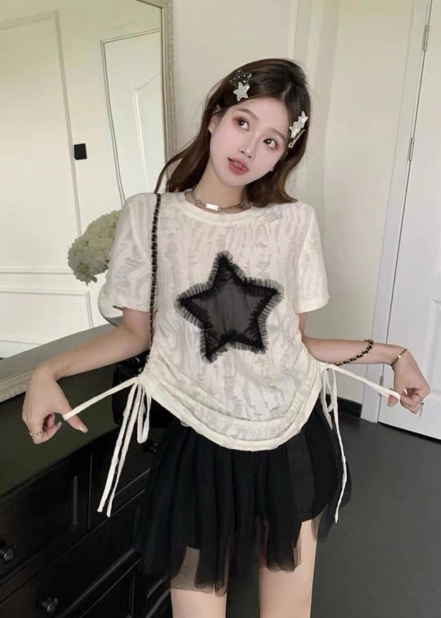 Star-Struck Ruched Tシャツ