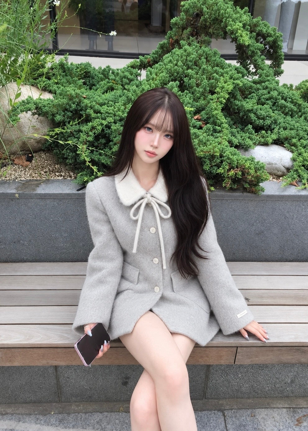 Lunelle Fur Ribbon Coat