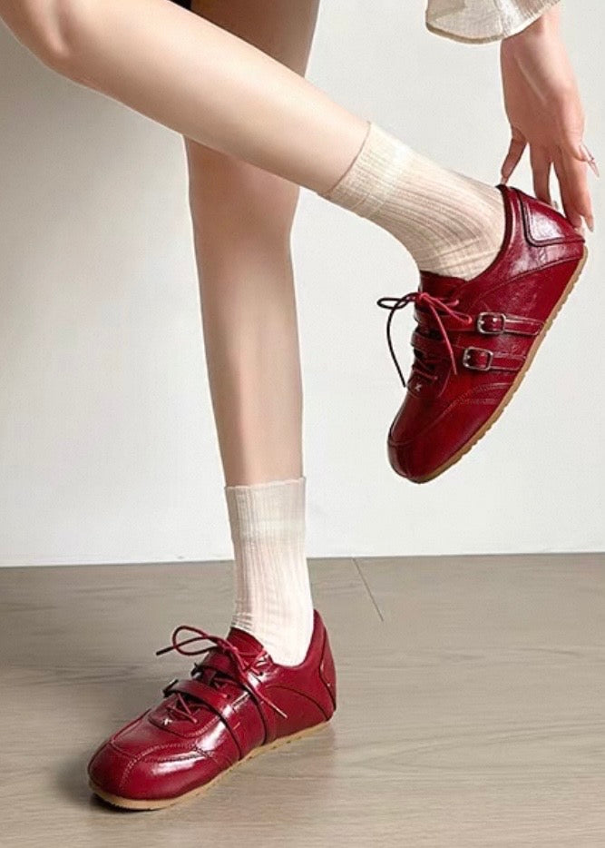Twin Buckle Lace Sneakers